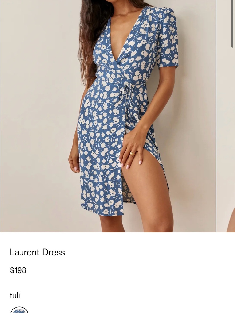 NWT Reformation Laurent Wrap Dress